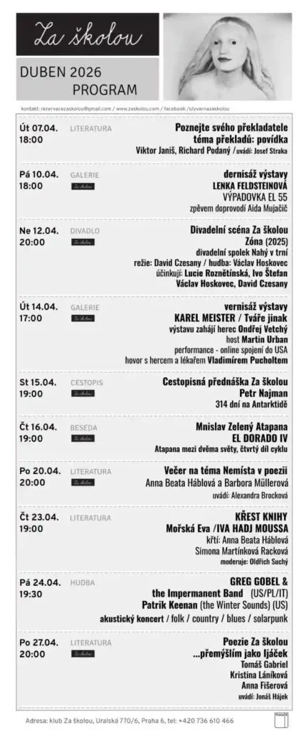 PROGRAM KLUBU NA DUBEN